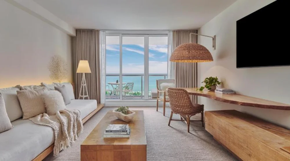 One Bedroom King Suite with Balcony and Ocean View at 1 Hotel South Beach