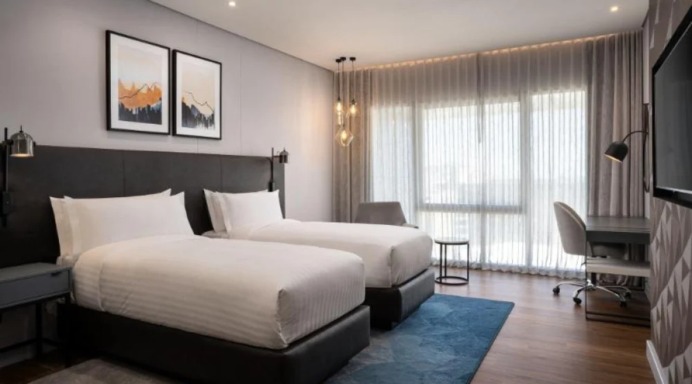 Family Room, Bedroom 1: One King, Bedroom 2: Two Twin at Cape Town Marriott Hotel Crystal Towers