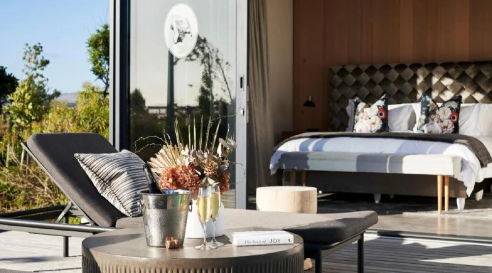 Vineyard View Junior Suite at Vergenoegd Low Boutique Hotel & Spa