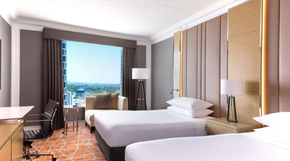 Executive Level, Guest Room, Two Double, City View, High Floor at Brisbane Marriott