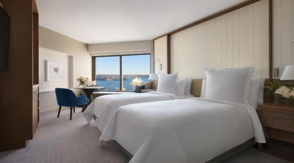 Deluxe Full Harbour View Room with Two Single Beds at Four Seasons Hotel Sydney