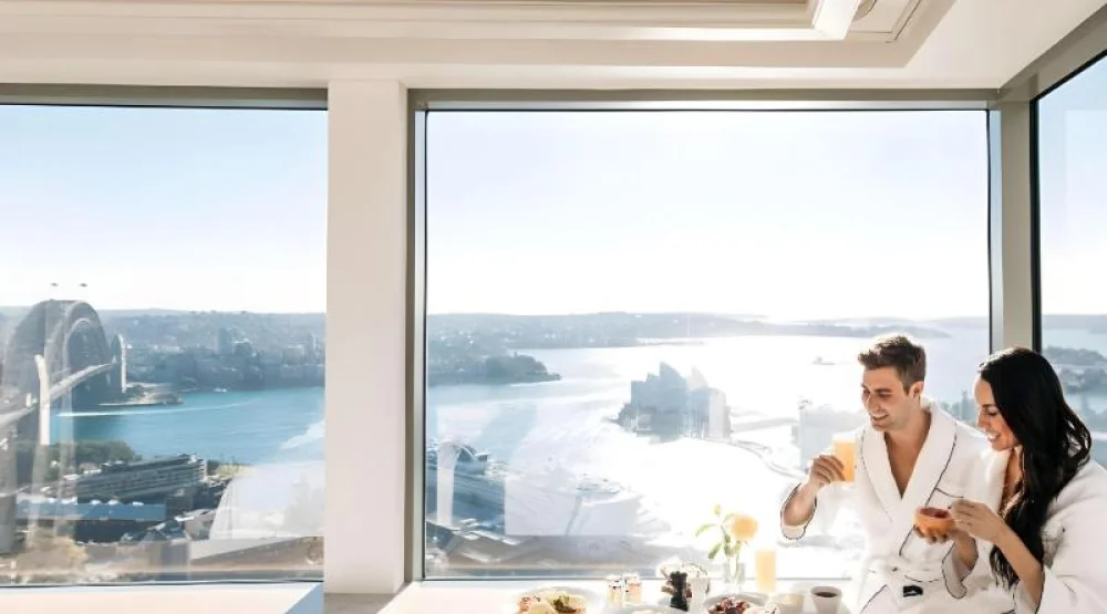 Double Grand Premier Sydney Harbour View One King at Shangri-La Hotel Sydney