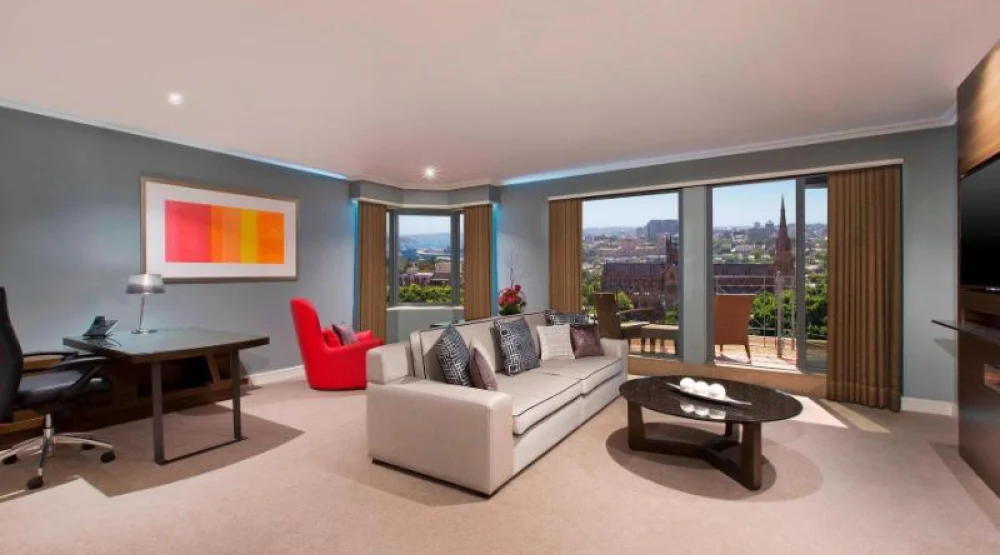 Corner Terrace Suite, Executive Lounge Access, One Bedroom Suite, One King, Hyde Park View, Balcony at Sheraton Grand Sydney Hyde Park