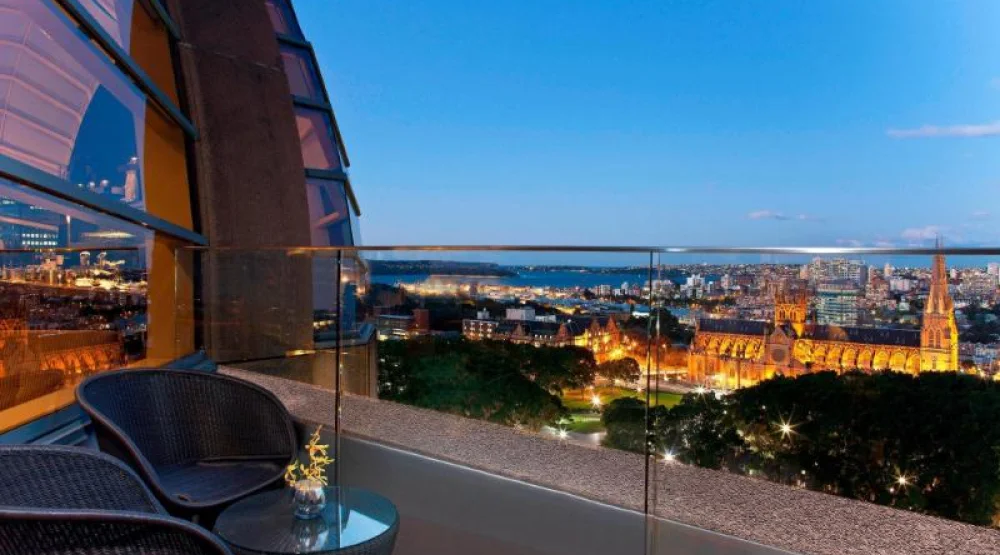 Terrace Suite, Club Lounge Access, One Bedroom Suite, One King, Hyde Park View, Partial Harbor View at Sheraton Grand Sydney Hyde Park