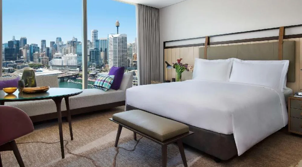 Superior Room Club Millésime Benefits, One King Size Bed, Darling Harbour View at Sofitel Sydney Darling Harbour