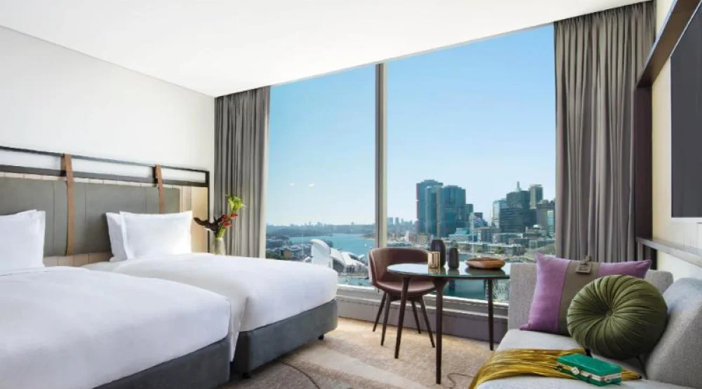 Superior Room Club Millésime Benefits, Two Double Size Beds, Darling Harbour View at Sofitel Sydney Darling Harbour