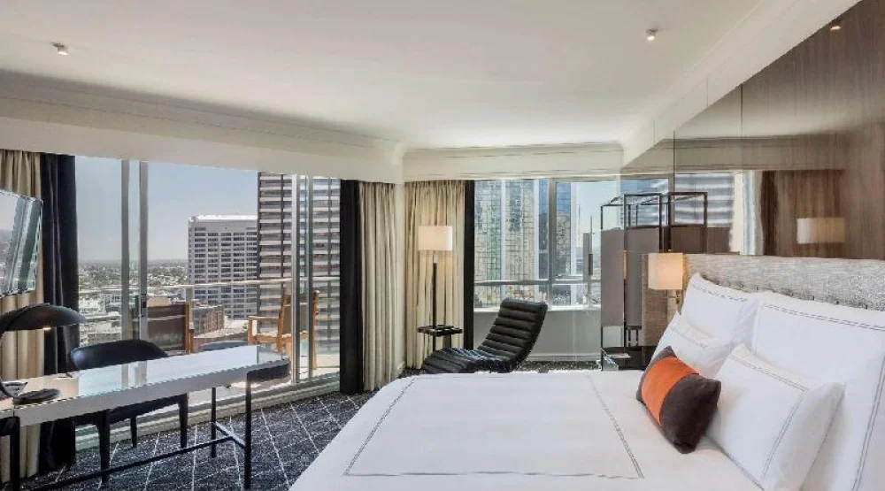 Corner Balcony King Room One King Bed at Swissotel Sydney
