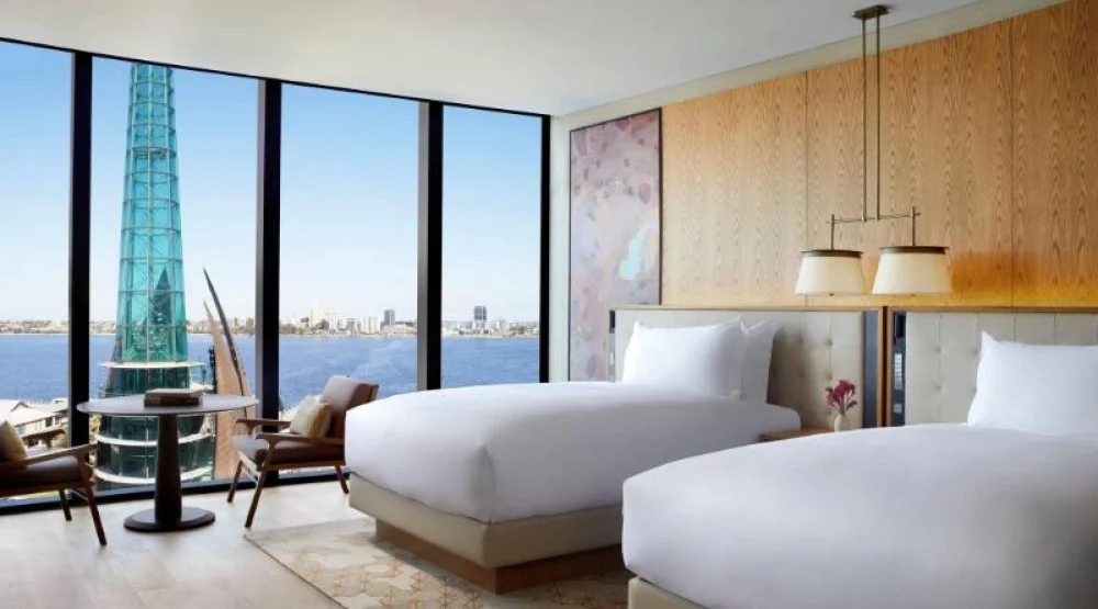 Guest Room, Two Double, River View at The Ritz-Carlton Perth