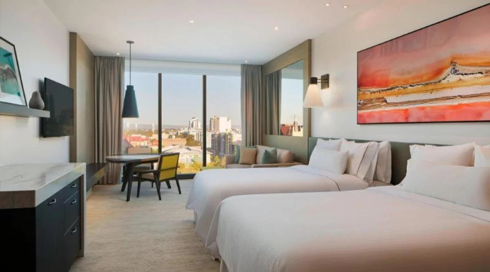 Club Double 42 Sq M, Club Lounge Access, Guest Room, Two Double, City View, High Floor at The Westin Perth