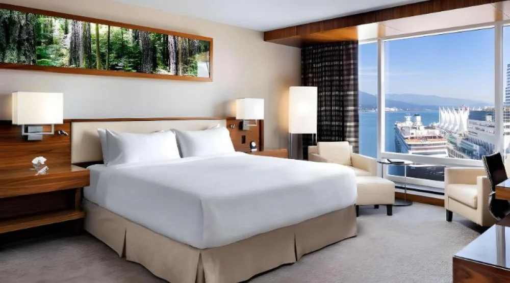 Deluxe Partial Harbour View Room with King Bed at Fairmont Pacific Rim