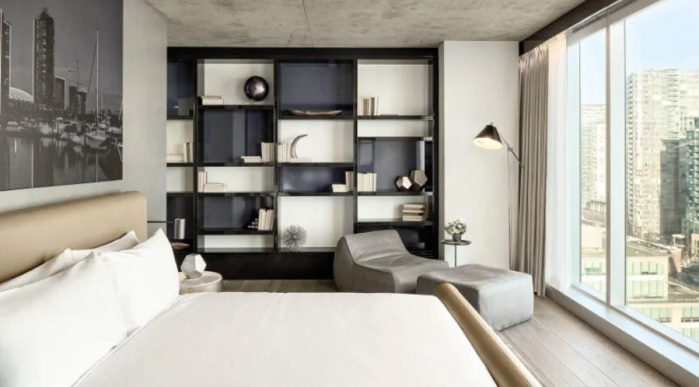 The Loft, One Bedroom Bi-level Suite, One King, Stadium View, High Floor, Balcony, Fireplace at The Douglas Autograph Collection