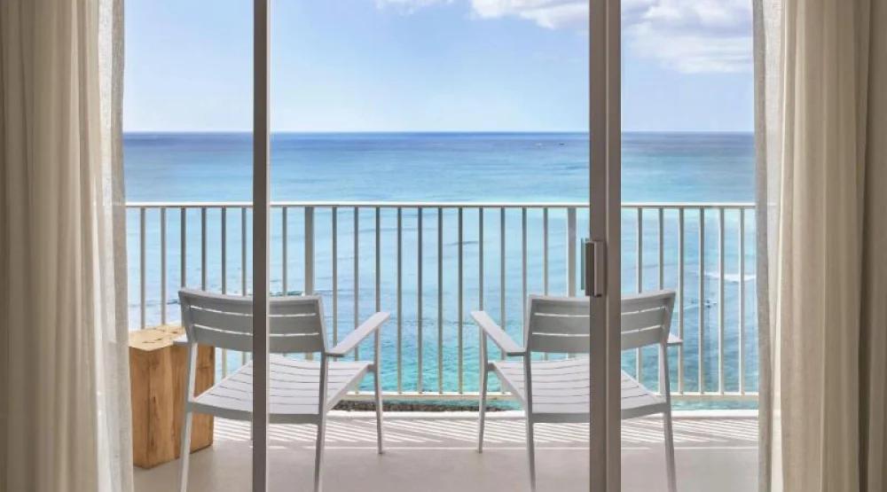 Oceanfront View One King at Alohilani Resort Waikiki Beach