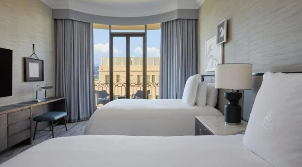 Signature Balcony Room with Two Double Beds at Beverly Wilshire A Four Seasons Hotel