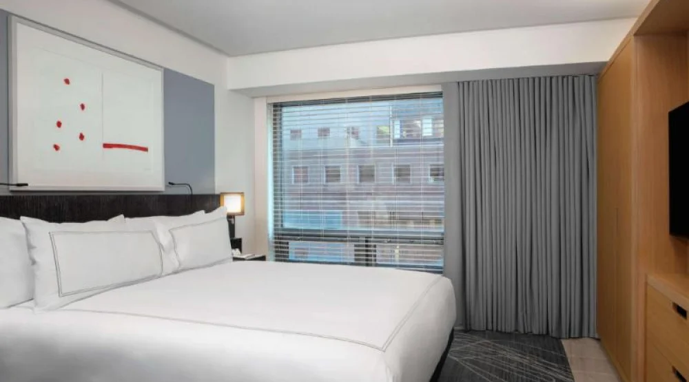 One King Deluxe Suite Accessible Roll in Shower at Conrad New York Downtown