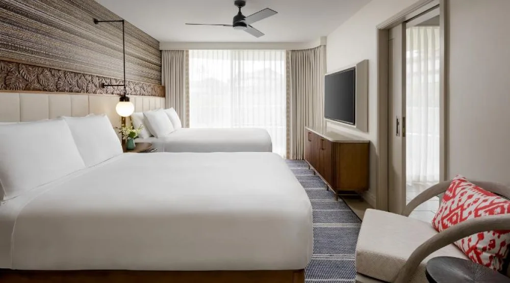 Suite with Two Double Beds, Sofa Bed and Partial Ocean View at Fairmont Kea Lani Maui