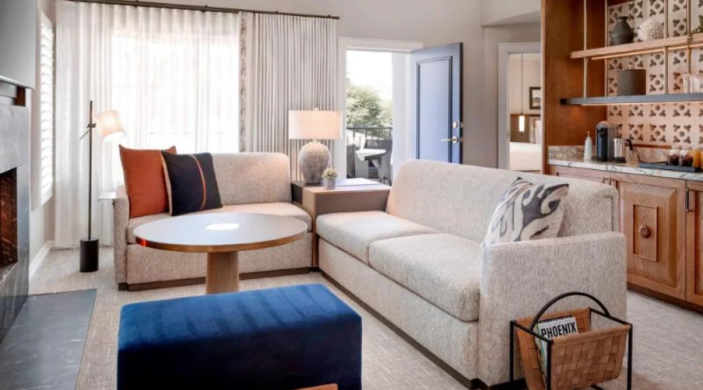 Privado One Bedroom Suite Two Queen- Patio Or Balcony, Gas Fireplace, Oversized Shower at Fairmont Scottsdale Princess