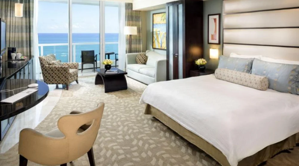 Sorrento Oceanfront Jr. Suite W/king Bed at Fontainebleau Miami Beach
