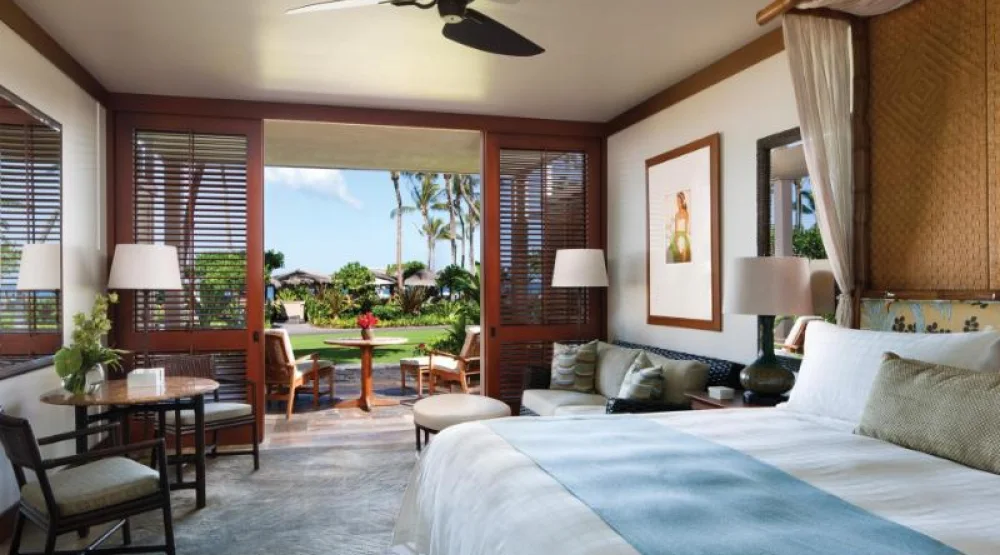 Poolside Room with One King Bed at Four Seasons Resort Hualalai