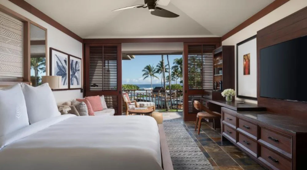 Prime Ocean-view Room with One King Bed at Four Seasons Resort Hualalai