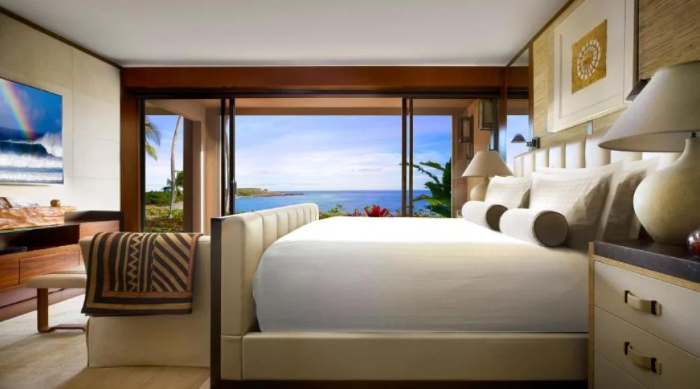 Ocean View Room with King Bed at Four Seasons Resort Lanai