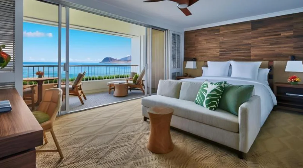 Ocean Front Room Double Beds at Four Seasons Resort Oahu at Ko Olina