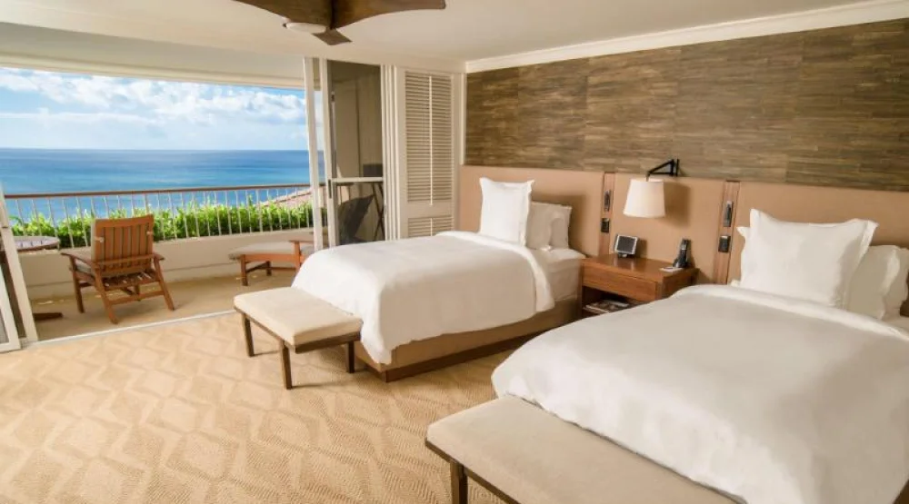 Accessible Ocean Front Junior Suite Double Beds at Four Seasons Resort Oahu at Ko Olina