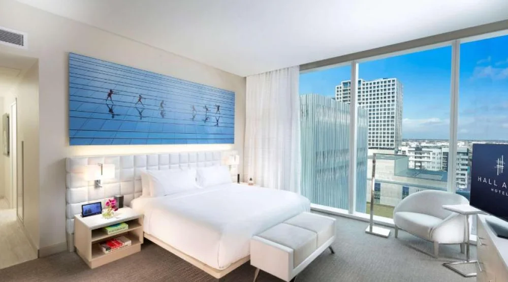 Avant Garde Junior Suite-1 King Bed at HALL Arts Hotel Dallas Curio Collection by Hilton