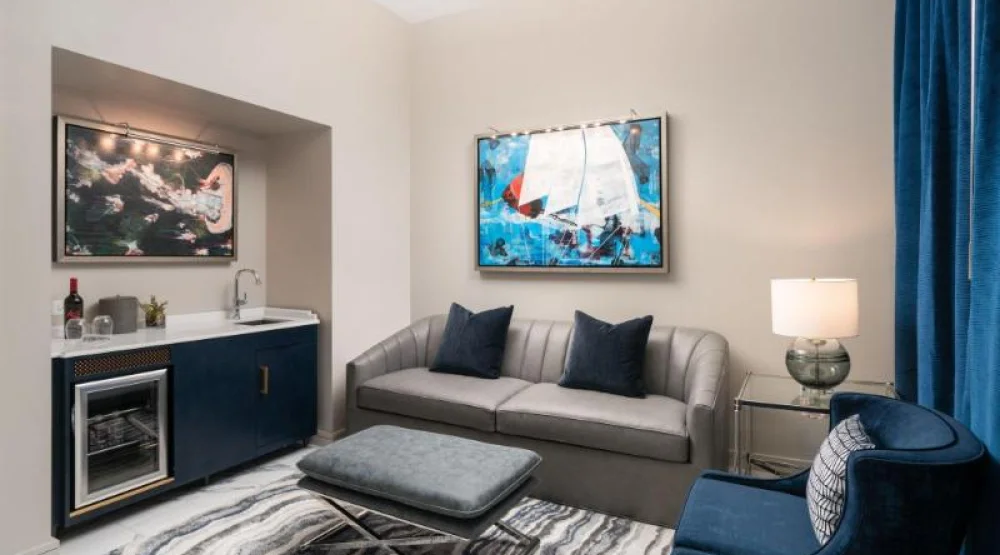 One Bedroom Suite, One King, Sofa Bed, River View, Balcony at JW Marriott Savannah Plant Riverside District