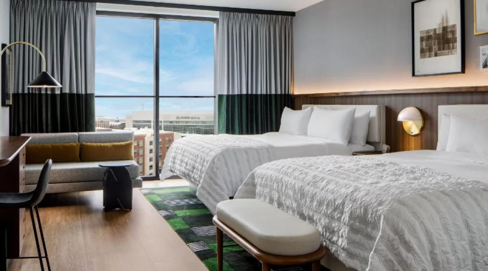 Classic King Room with Two King Beds and City View at Le Meridien Salt Lake City Downtown