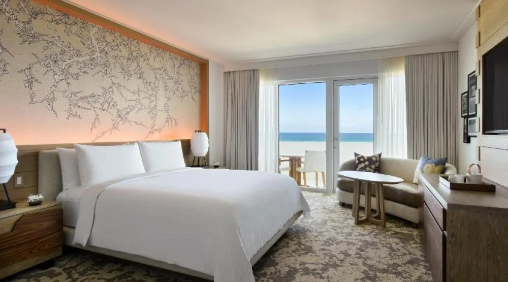 Ocean View King with Balcony at Nobu Hotel Miami Beach