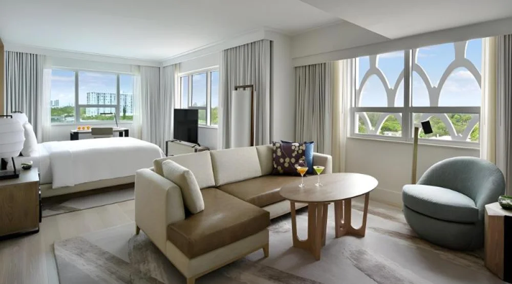Bay View Junior Suite Two Queen at Nobu Hotel Miami Beach
