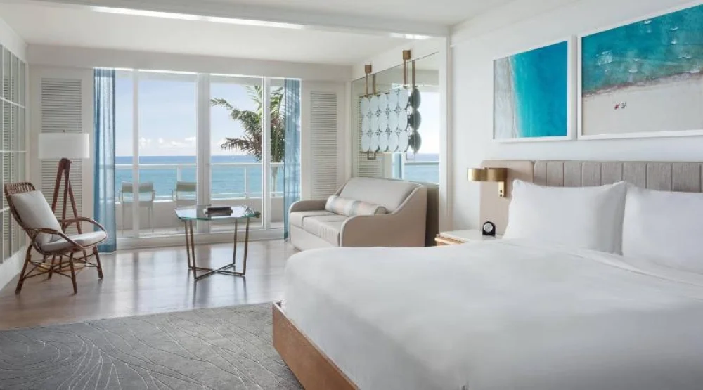 Oceanfront View, Guest Room, One King, Oceanfront, Balcony at The Ritz-Carlton Fort Lauderdale
