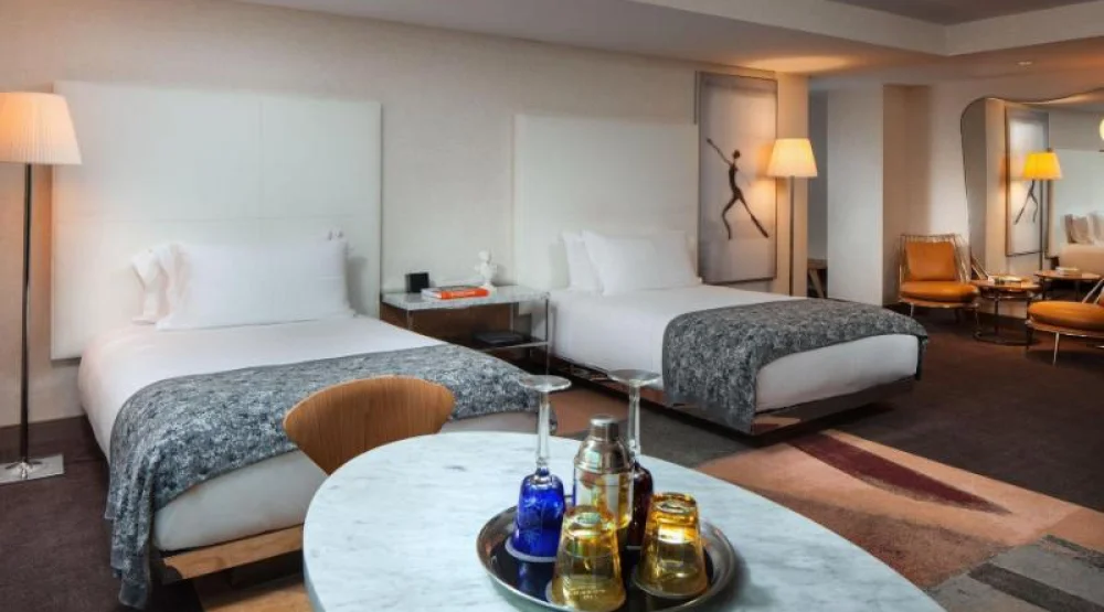 Studio Suite, Two Double, Atrium View at SLS Beverly Hills Hotel