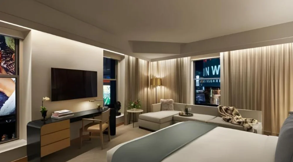 Corner Junior Suite One King Bed and Sofabed at The Knickerbocker Hotel