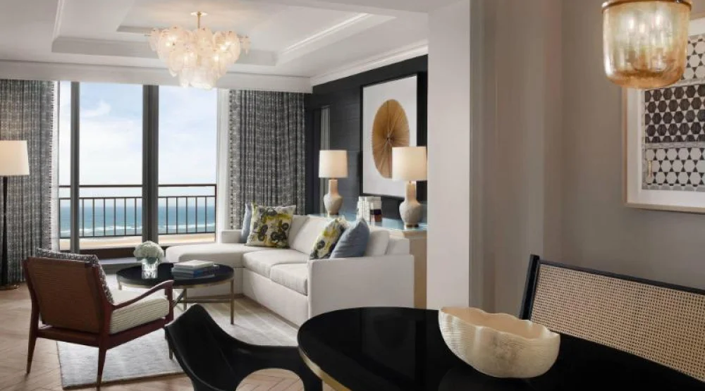 Amelia Suite, Club Level, One Bedroom Suite, One King, Sofa Bed, Oceanfront, Corner Room, Top Floor at The Ritz-Carlton Amelia Island