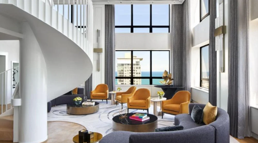 Presidential Suite, One Bedroom Suite, One King, Sofa Bed, City View at The Ritz-Carlton Chicago