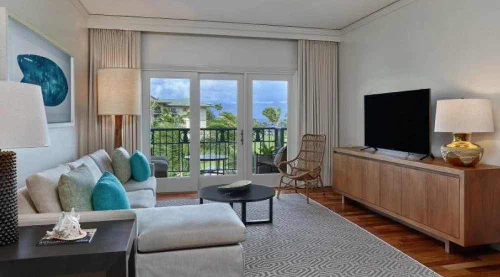 One Bedroom Residential Suite, One King, Sofa Bed, Partial Ocean View at The Ritz-Carlton Maui Kapalua