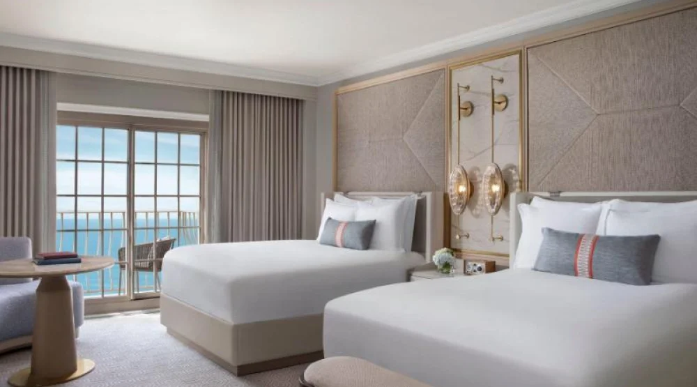 Club Ocean Front, Club Lounge Access, Guest Room, Two Queen, Balcony at The Ritz-Carlton Naples