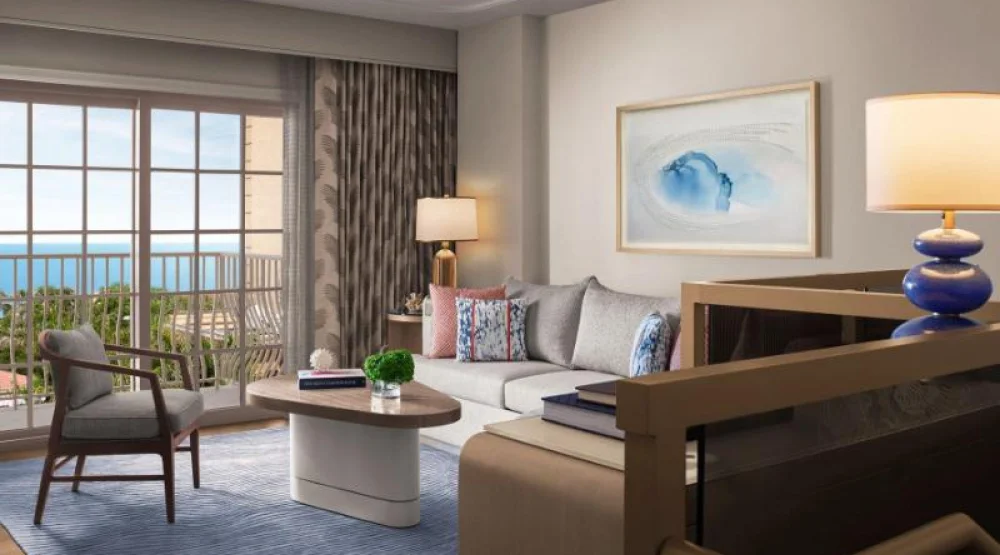 Bilevel Ocean Front Suite, One Bedroom Bi-level Suite, One King, Sofa Bed, Balcony at The Ritz-Carlton Naples