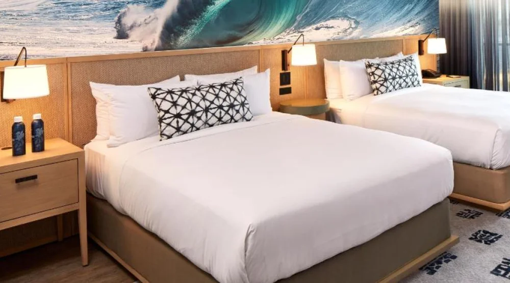 Queen Room with Two Queen Beds and Partial Ocean View at The Ritz-Carlton Oahu Turtle Bay