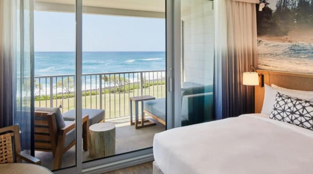 Ocean View Lanai, Guest Room, Two Queen, Ocean View, Lanai at The Ritz-Carlton Oahu Turtle Bay