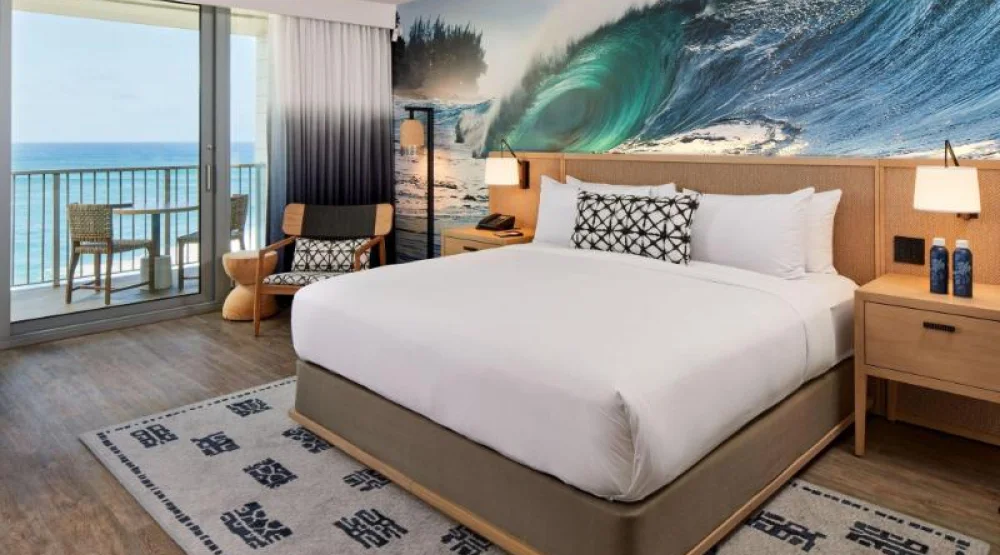 Premium Ocean Front Lanai, Guest Room, One King, Ocean Facing View, Top Floor, Lanai at The Ritz-Carlton Oahu Turtle Bay
