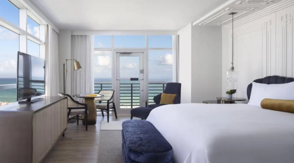 Club Level, Guest Room, One King, Ocean View, High Floor, Balcony at The Ritz-Carlton South Beach