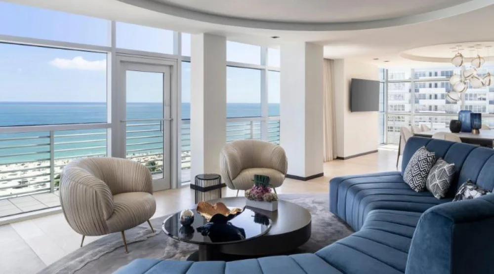 The Ritz-carlton Suite, Club Lounge Access, One Bedroom Suite, One King, Oceanfront, Top Floor at The Ritz-Carlton South Beach