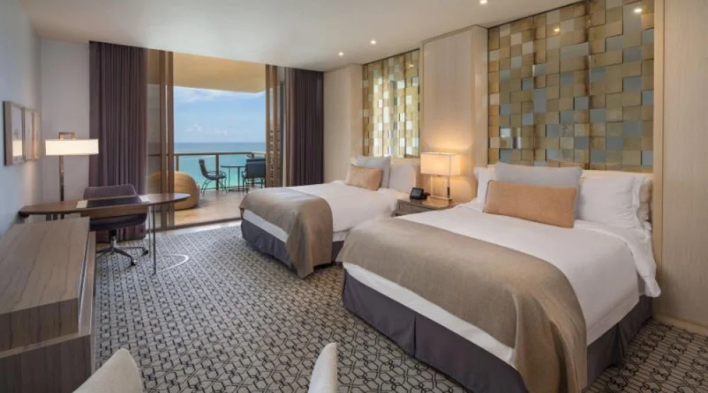 Grand Luxe, Guest Room, Two Queen, Ocean View, Upper Floor, Balcony at The St. Regis Bal Harbour Resort Hotel