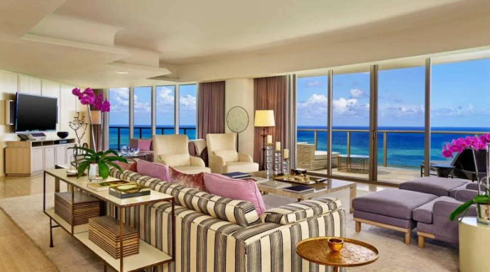 Presidential, Two Bedroom Suite, Bedroom 1: One King, Bedroom 2: One King, Ocean View, Top Floor at The St. Regis Bal Harbour Resort Hotel