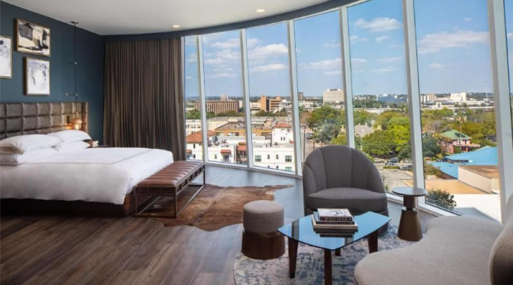 Studio Suite with One King Bed at Thompson San Antonio Riverwalk