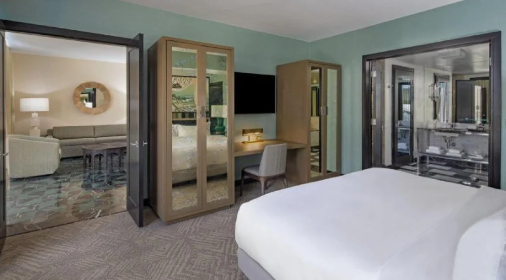 Supreme Suite, One Bedroom Larger Suite, One King, Sofa Bed, River View, Balcony at W Miami