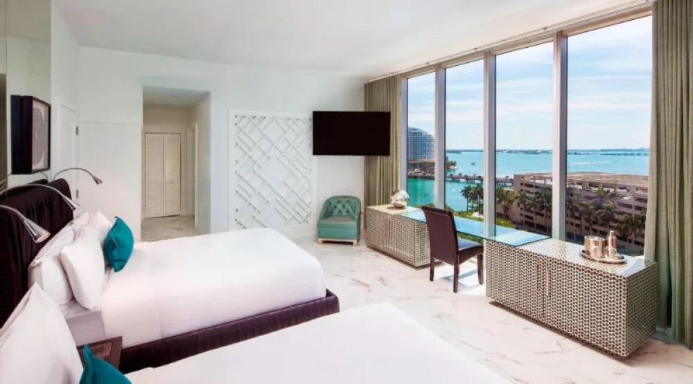 Penthouse Suite, Two Bedroom Larger Suite, Bedroom 1: One King, Bedroom 2: Two Queen, Balcony: Two at W Miami
