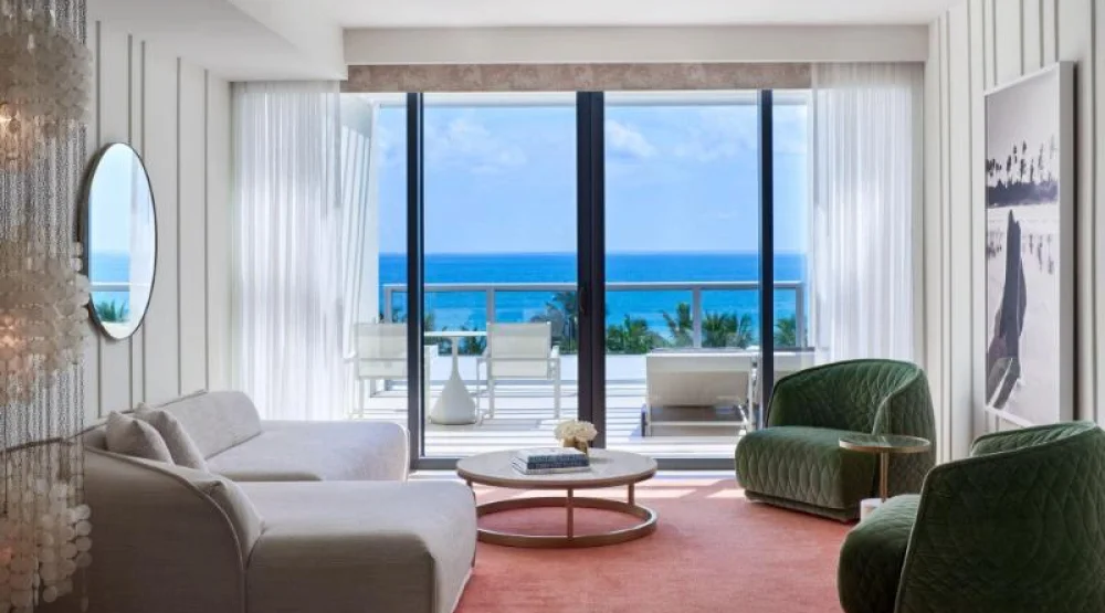 Oceanfront Rooftop, Bi-level Suite, One King, Oceanfront, Plunge Pool at W South Beach Hotel